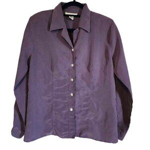 EUC Dress Barn Purple Button-down Blouse